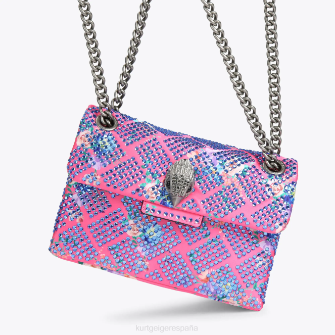 Kurt Geiger mujer Tela de Londres mini Kensington 2LPR36 | bolsas combinación rosa